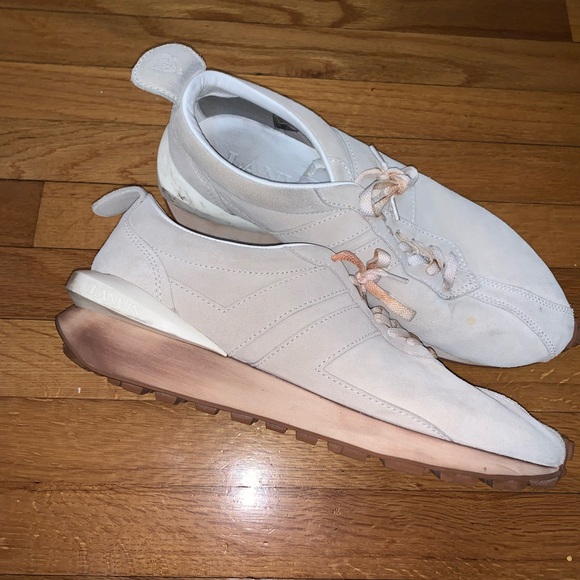 Mens Lanvin "Bumpr" Suede JL Runner Sneakers Size 12/ 46 - Picture 3 of 7